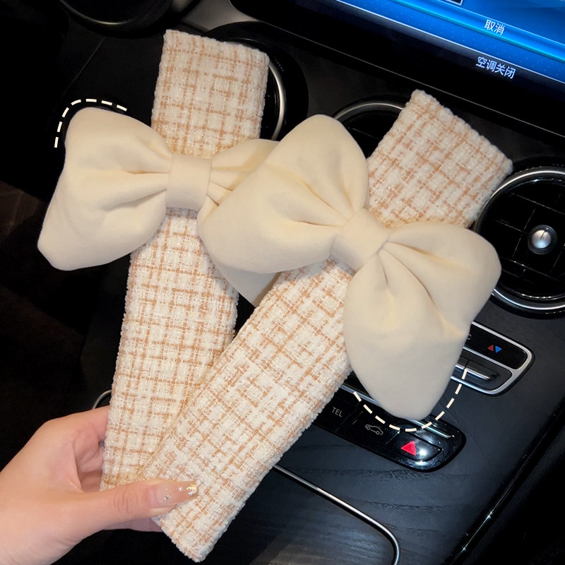 速发汽车加长套车用蝴蝶结一对载爱套可护车保护肩套