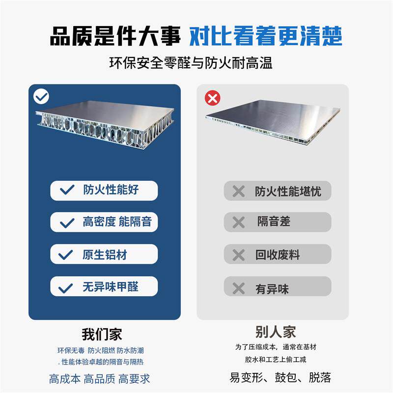 现货A级防火无胶铝蜂窝板悬吊式天花板I免费寄样工程室内装饰板工