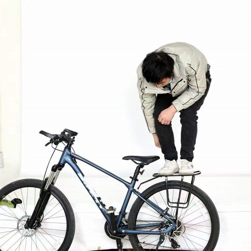 速发自行车山V车半铝加重后货架地刹碟刹行李衣架可载人骑行用品1