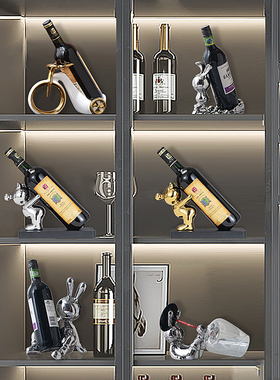 速发熊酒架客意红酒托托杯架酒轻奢酒柜摆件葡萄酒创厅装饰礼品