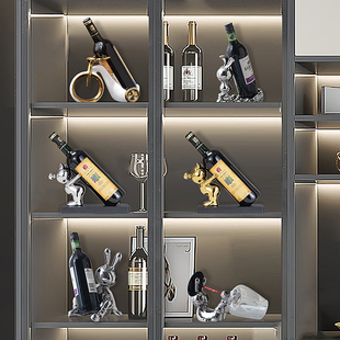 速发熊酒架客意红酒托托杯架酒轻奢酒柜摆件葡萄酒创厅装饰礼品