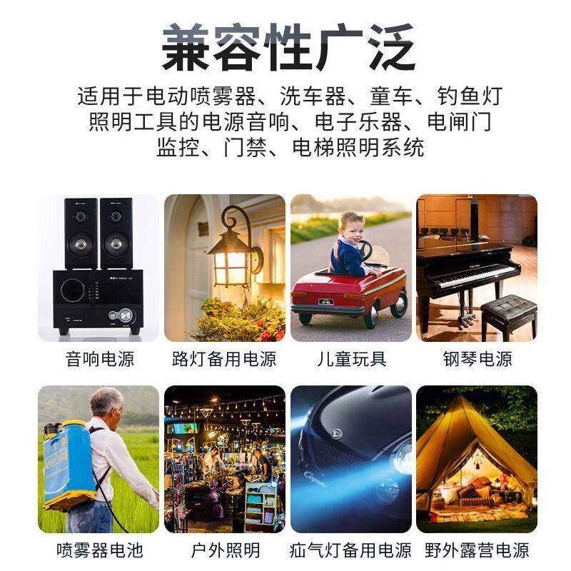速发电动喷雾器锂12v20ah大容量农用打药机照明灯
