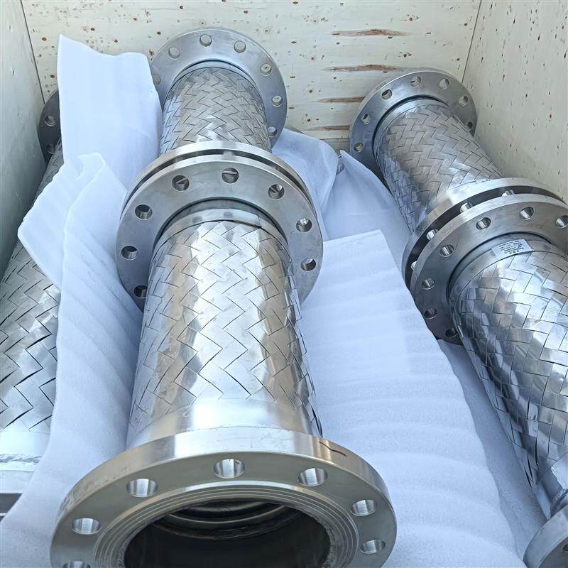 现货法兰式金属软管软连接u工业大口径不锈钢波纹管 耐高温钢丝编