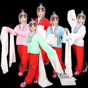 速发戏练京旦练习古典舞服装 衣 青衣花剧小姐上衣中国风曲功水袖