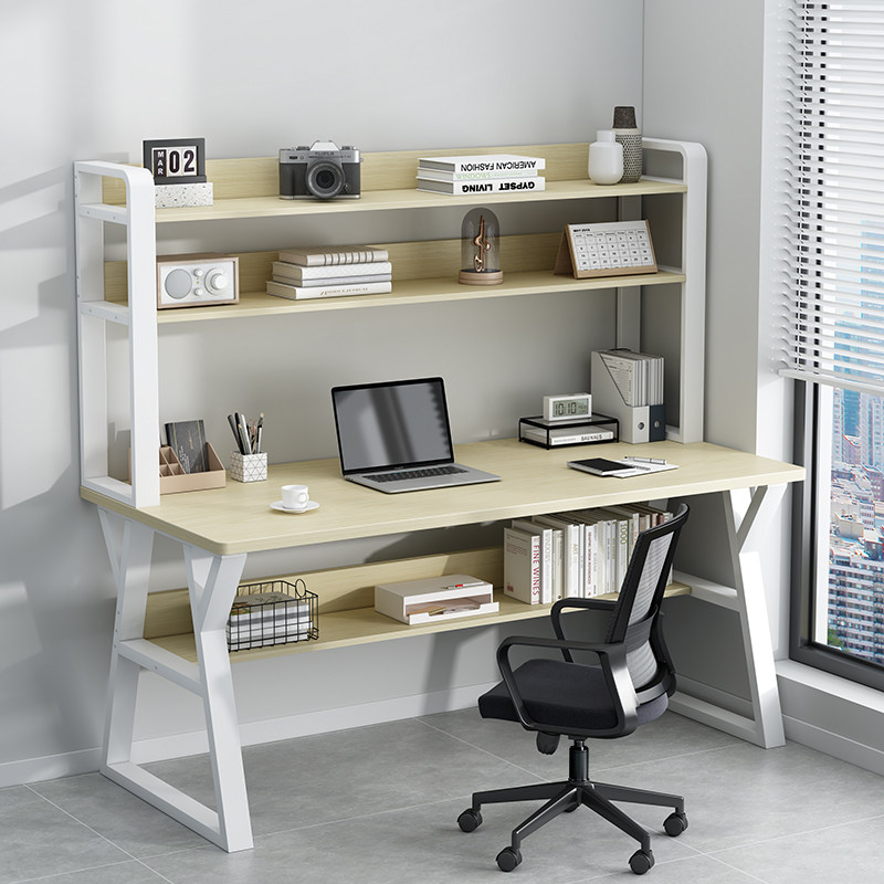 速发中学生多功能书桌书架一体桌高中约桌用电脑家台式简生学习写