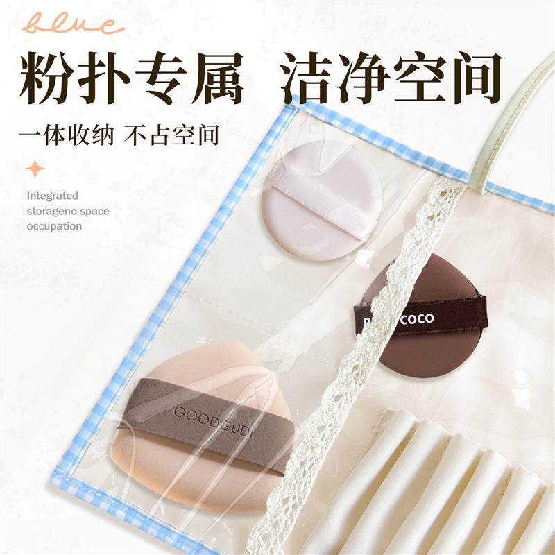 现货化妆刷收纳包卷袋便捷布艺y分隔分区防泼水化妆刷粉扑二合一