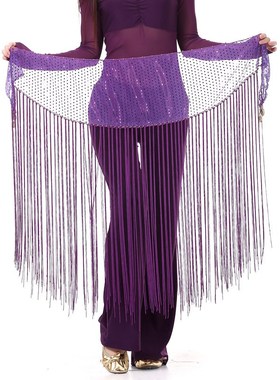 速发 肚皮舞流苏腰苏腰链 舞服装套装亮点长流带腰巾包邮