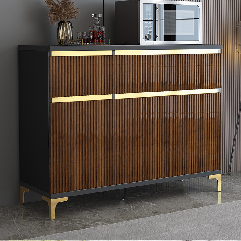 商务咖轻奢餐边柜现代简约茶水柜客厅靠墙置物柜储物柜酒店备餐柜