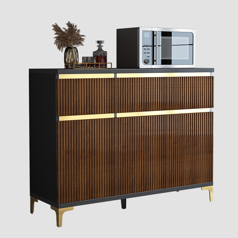 商务咖轻奢餐边柜现代简约茶水柜客厅靠墙置物柜储物柜酒店备餐柜