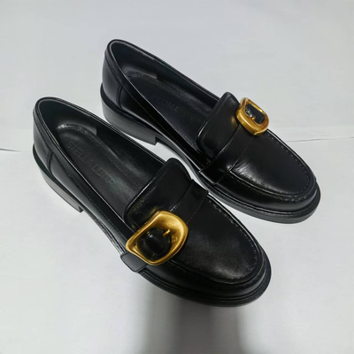 stella luna新款乐福鞋单鞋圆头方跟低跟平底女鞋防水台套脚鞋