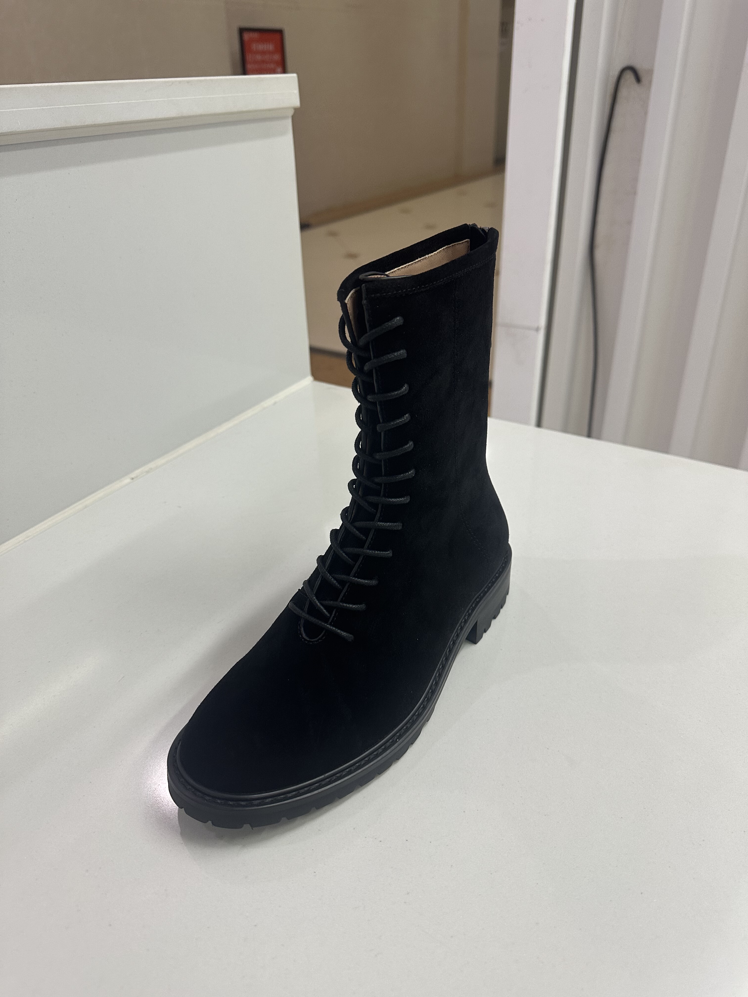 STELLA LUNA系带踝靴舒适百搭休闲鞋羊反皮羊绒女靴中筒靴女靴