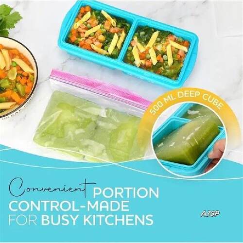 现货Silic Freezer Tray WithA Lid - 2-Cup Large Tray For