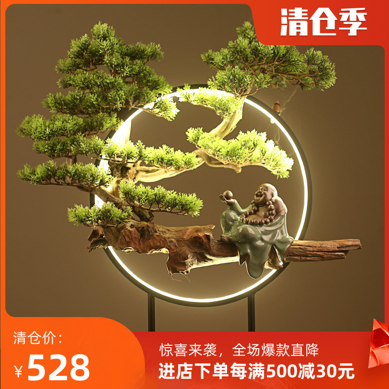 速发迎客松摆件公司店铺开业礼品招财乔迁新居送礼办公室桌面创意