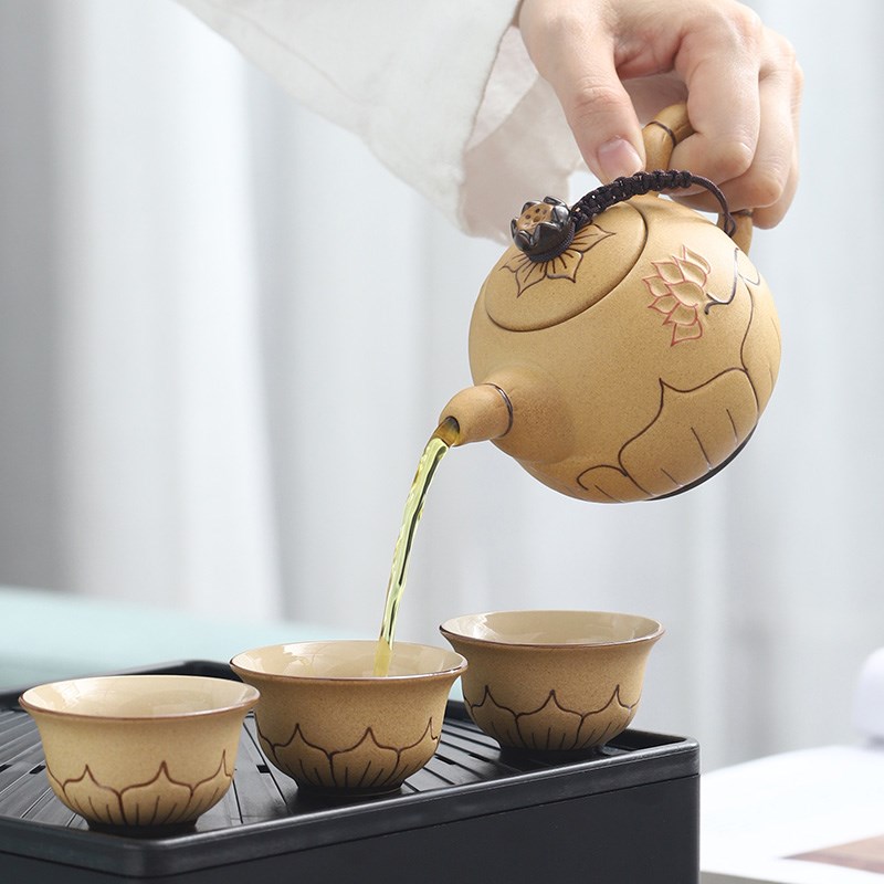 速发创意旅行茶具套装收纳茶台便携式泡茶壶快客杯户外车载