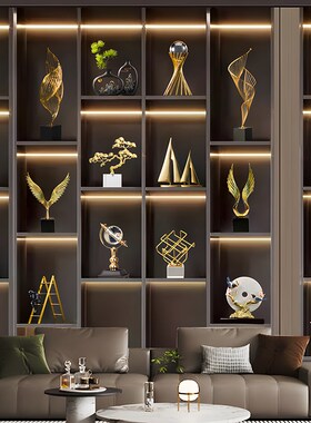 速发轻奢电视柜酒柜摆件家居客厅玄关创意办饰品装公室黄铜工艺品