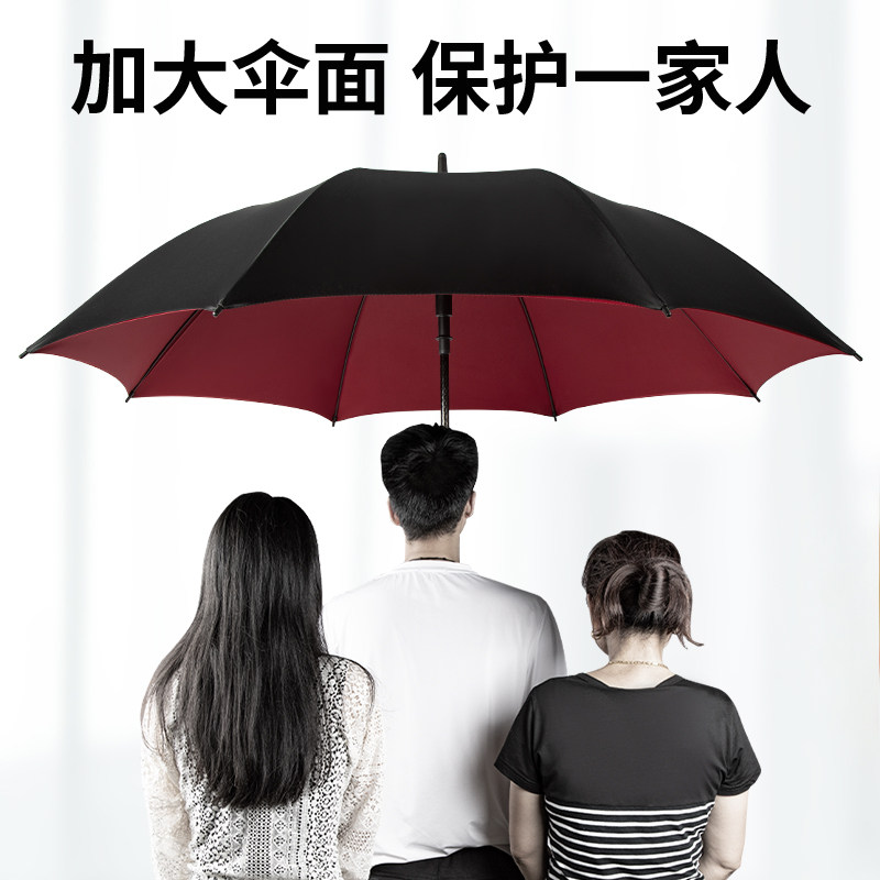 速发自动大雨伞S长柄暴雨专用双层防风大号三人超大号男士直柄