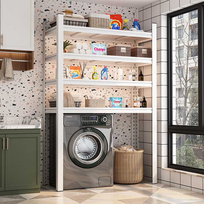 速发洗衣机置生纳子滚筒波轮卫物间马桶架上方厕所家用台马桶收架