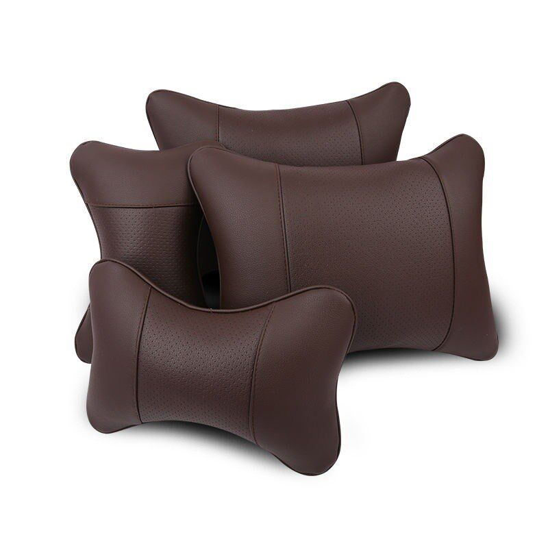 速发全皮汽车护枕抱头四季通用座椅枕枕头颈枕靠枕一对腰枕腰垫腰