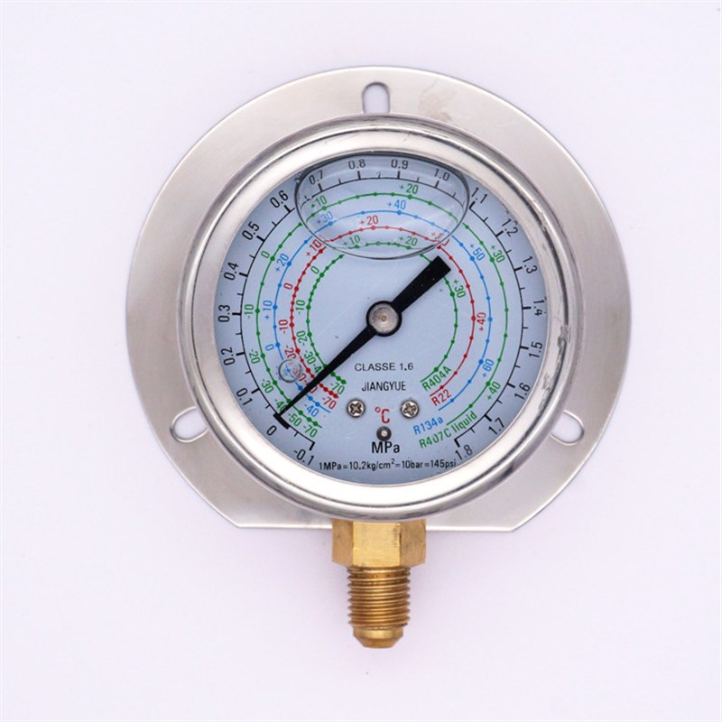 速发耐震制冷表 加氟利昂表 Y60T -0.1-1.8MPA -0.1-.8MPA 螺纹7/