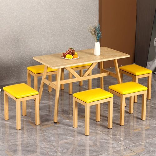 速发餐形凳子家用房户型4人饭桌小经济型简易长方桌吃饭桌子