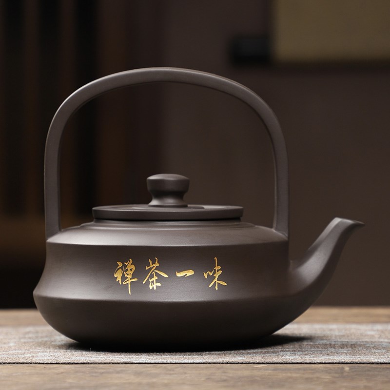 速发紫砂提梁壶原矿老泥 家用泡茶器品茗壶功夫茶具泡茶壶零配