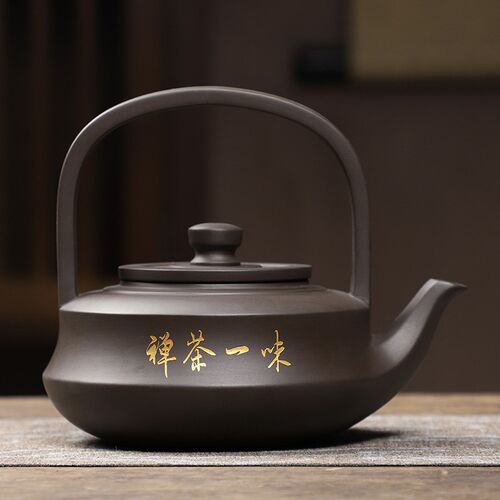 速发紫砂提梁壶原矿老泥 家用泡茶器品茗壶功夫茶具泡茶壶零配