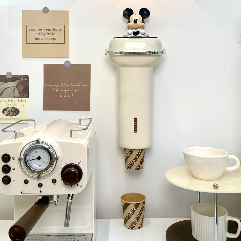 速发一次性杯子取杯器家用纸杯取杯收纳置物架壁挂纸杯架咖啡收纳