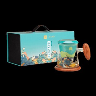速发上新了故宫 手式御花园玻璃泡茶杯茶漏文创礼物伴中节父亲礼