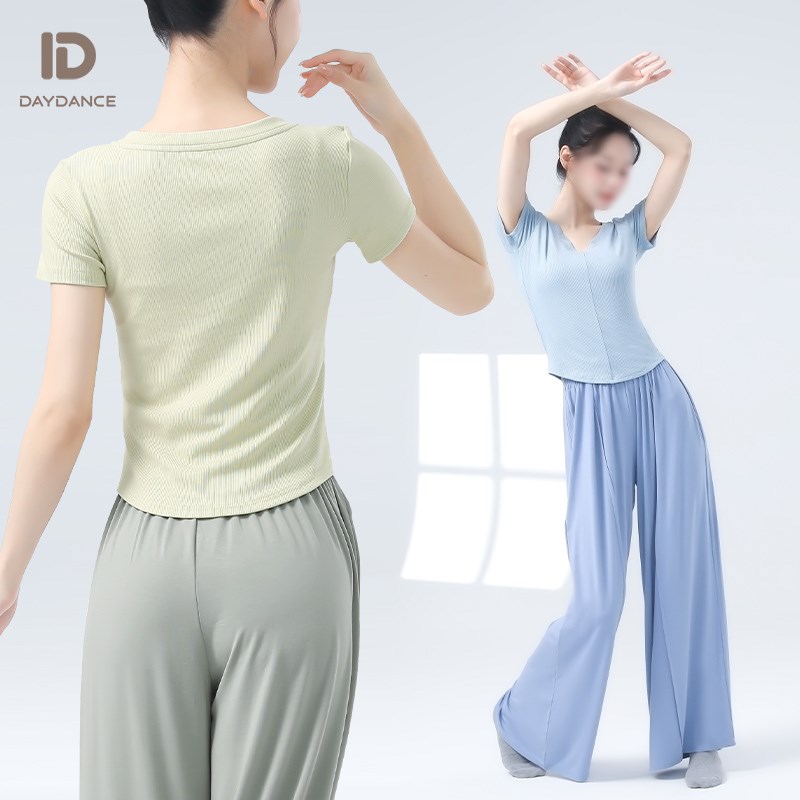 速发现代舞练功服上衣新款夏季中国舞形体服基训舞蹈服日常可穿