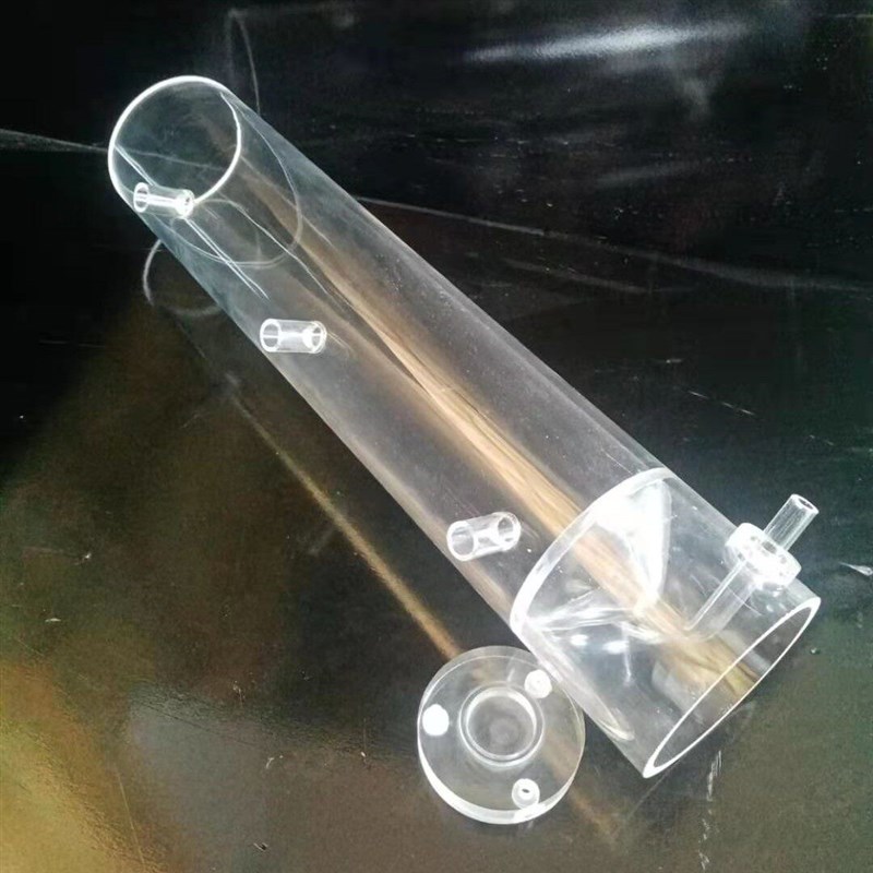 速发透明亚克力锥型管 加工有机玻璃漏斗沉淀分离装置 圆柱形容器