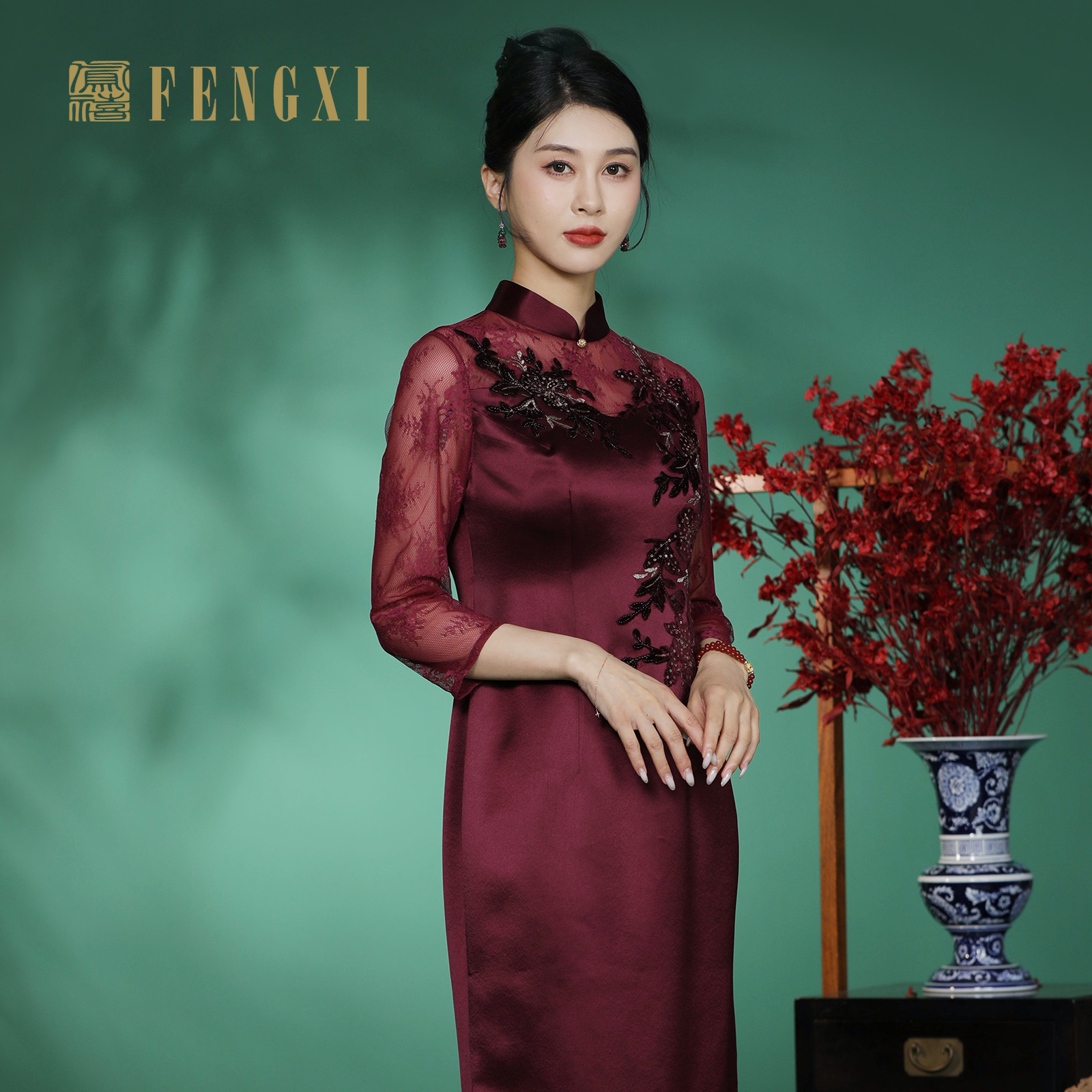 凤禧修身显瘦改良版婚宴新式礼服
