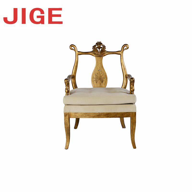 jige美式实木休闲椅餐椅混搭久坐