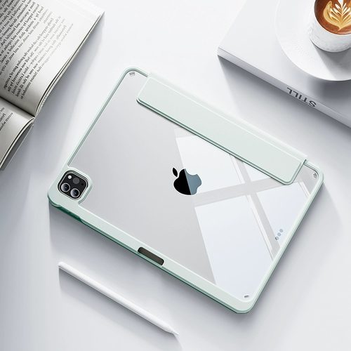 防弯磁吸透明硬壳磁吸拆分充电笔槽防摔气囊