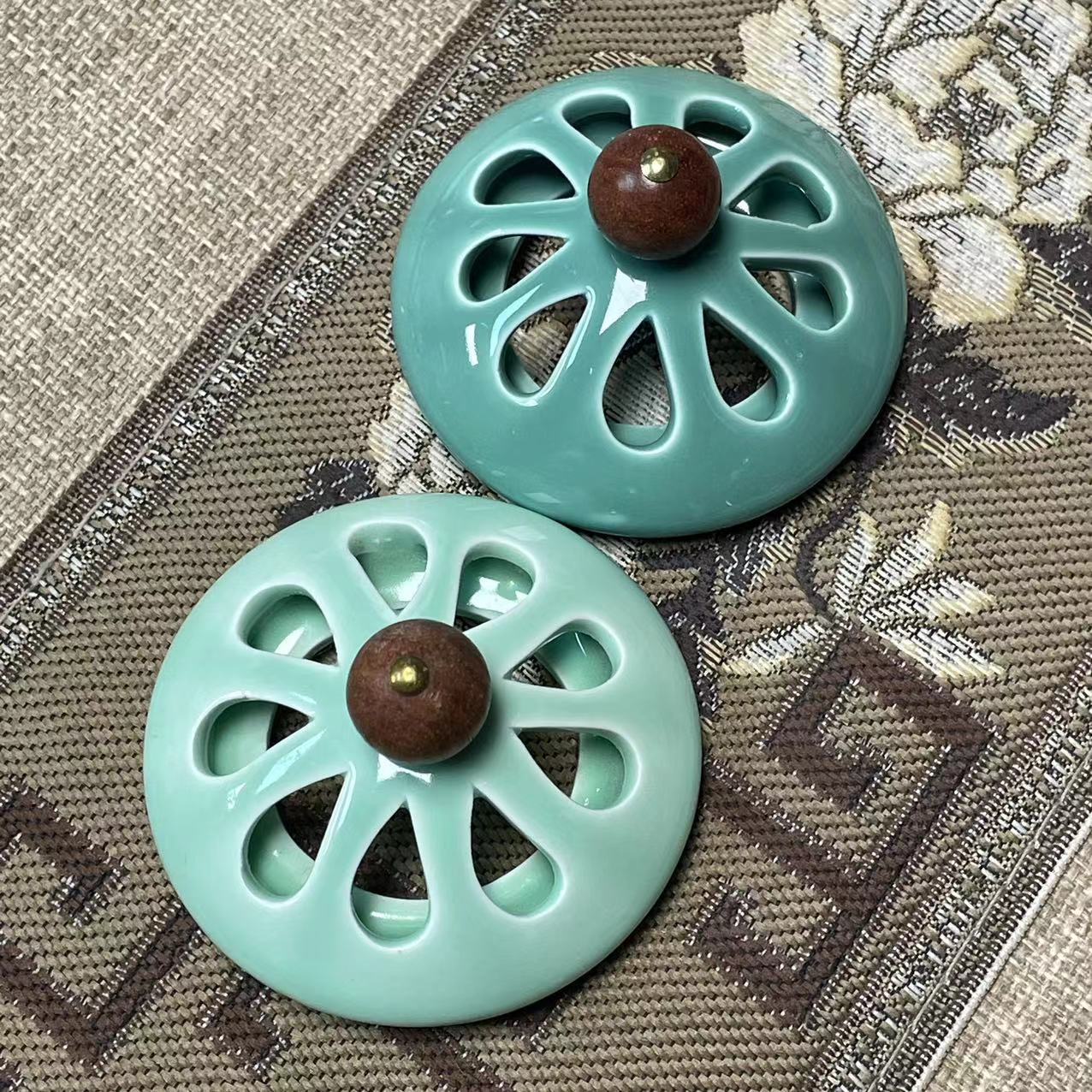 陶瓷香薰炉配件陶瓷盖子手工盖沉香炉配件