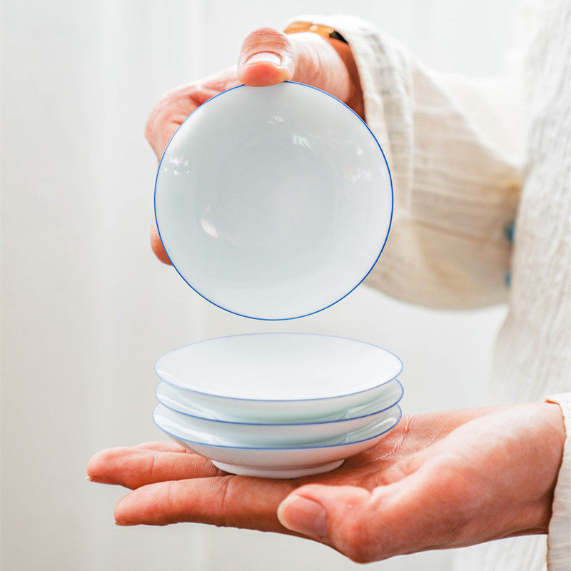 景德镇甜白瓷杯垫茶道茶托茶隔茶垫陶瓷功夫茶具防烫茶艺用品杯托,餐饮具,茶道/零配,淘宝优惠券,粉丝福利购,淘宝优惠卷