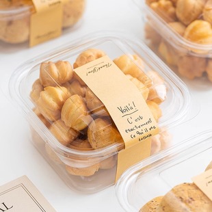 泡芙盒子包装盒透明麻薯提拉米苏巴斯克蛋糕甜品烘焙一次性打包盒