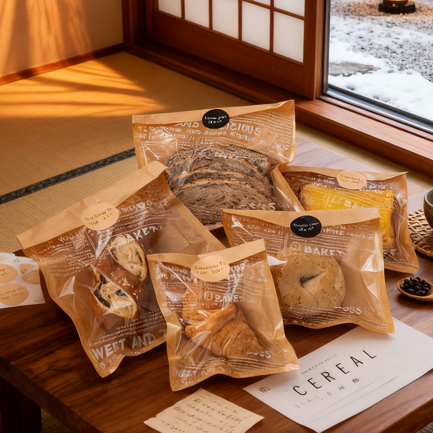 面包包装袋全麦切片吐司牛角包菠萝包打包袋早餐包烘焙牛皮纸袋子