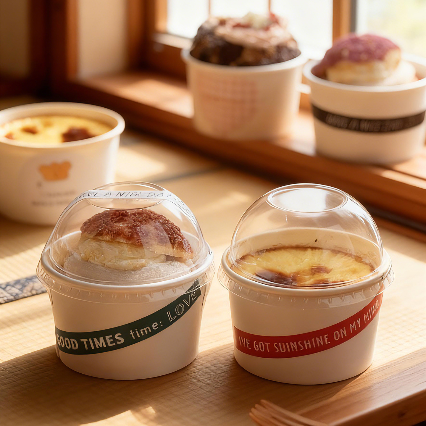 2寸巴斯克蛋糕包装盒大泡芙纸杯