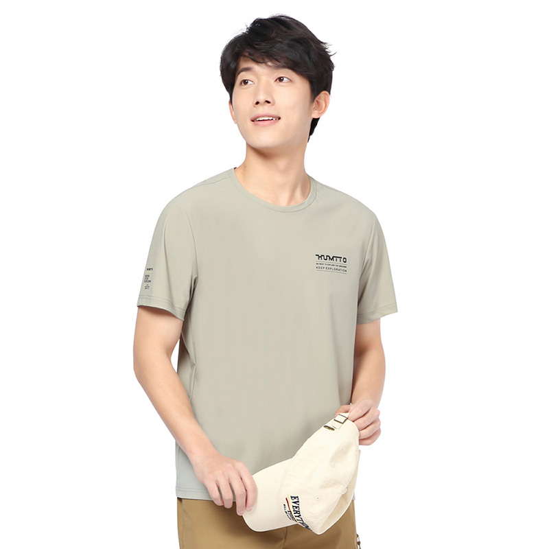 悍途运动T恤男夏季新款圆领简约弹力透气吸湿排汗亲肤速干衣短袖