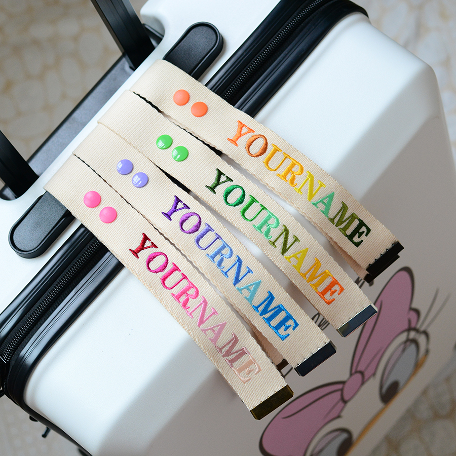 阿忆织带刺绣定制姓名条渐变字色