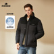 黑色90绒加厚面包服冬季 立领羽绒服短款 外套 杰尼威尼男士 商城同款