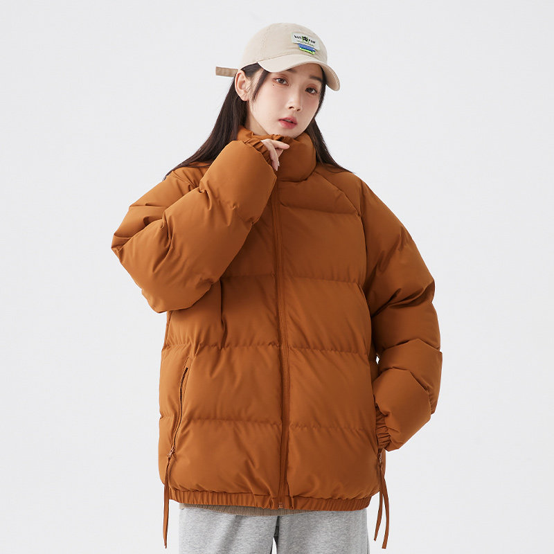 COTTON CLOTHES MENS AUTUMN AND WINTER FASHION BRAND LOOSE CASUAL DOWN COTTON CLOTHES TREND WARM STAND UP COLLAR COTTON JACKET COUPLE JACKET MEN