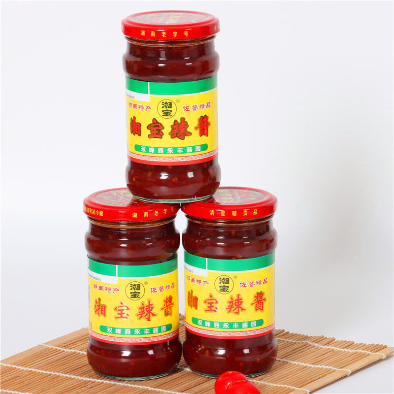 湖南特产湘宝辣酱永丰辣酱瓶装蘸酱炒菜宿舍下饭酱拌面条
