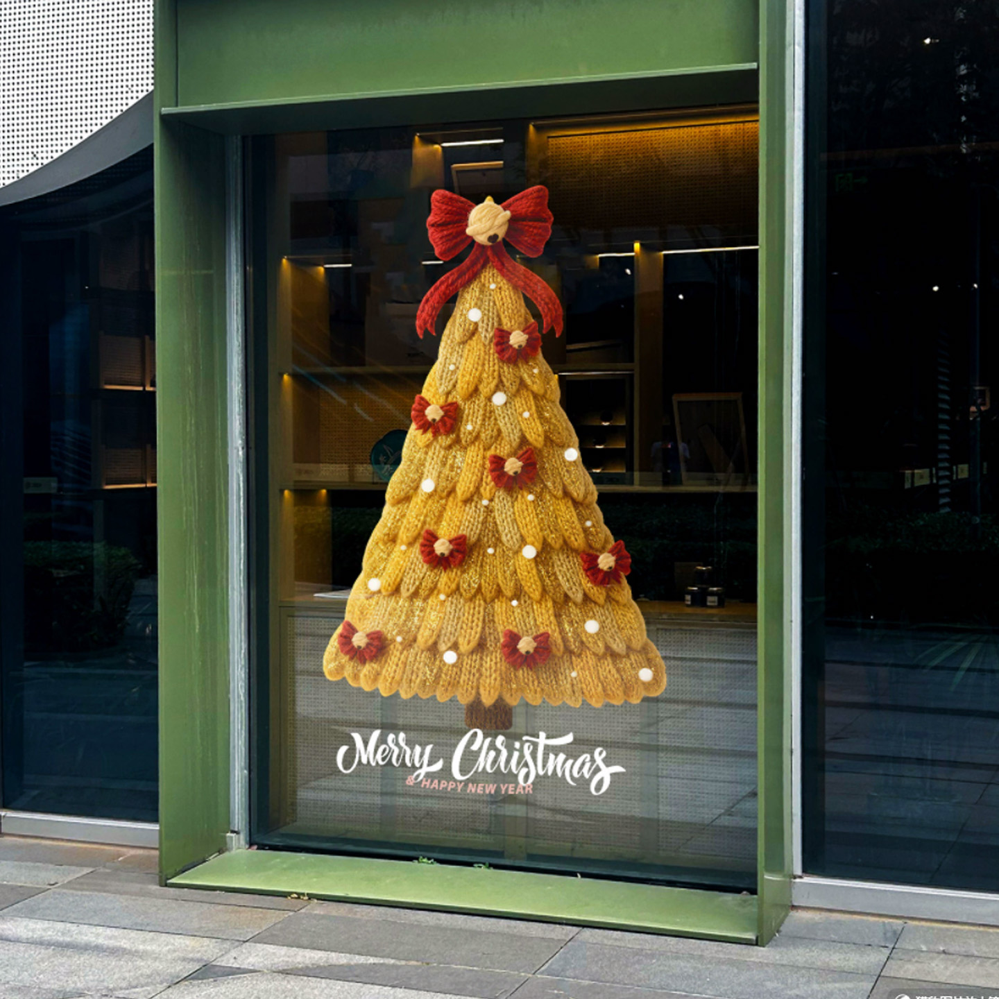 个性圣诞树圣诞节装饰窗花