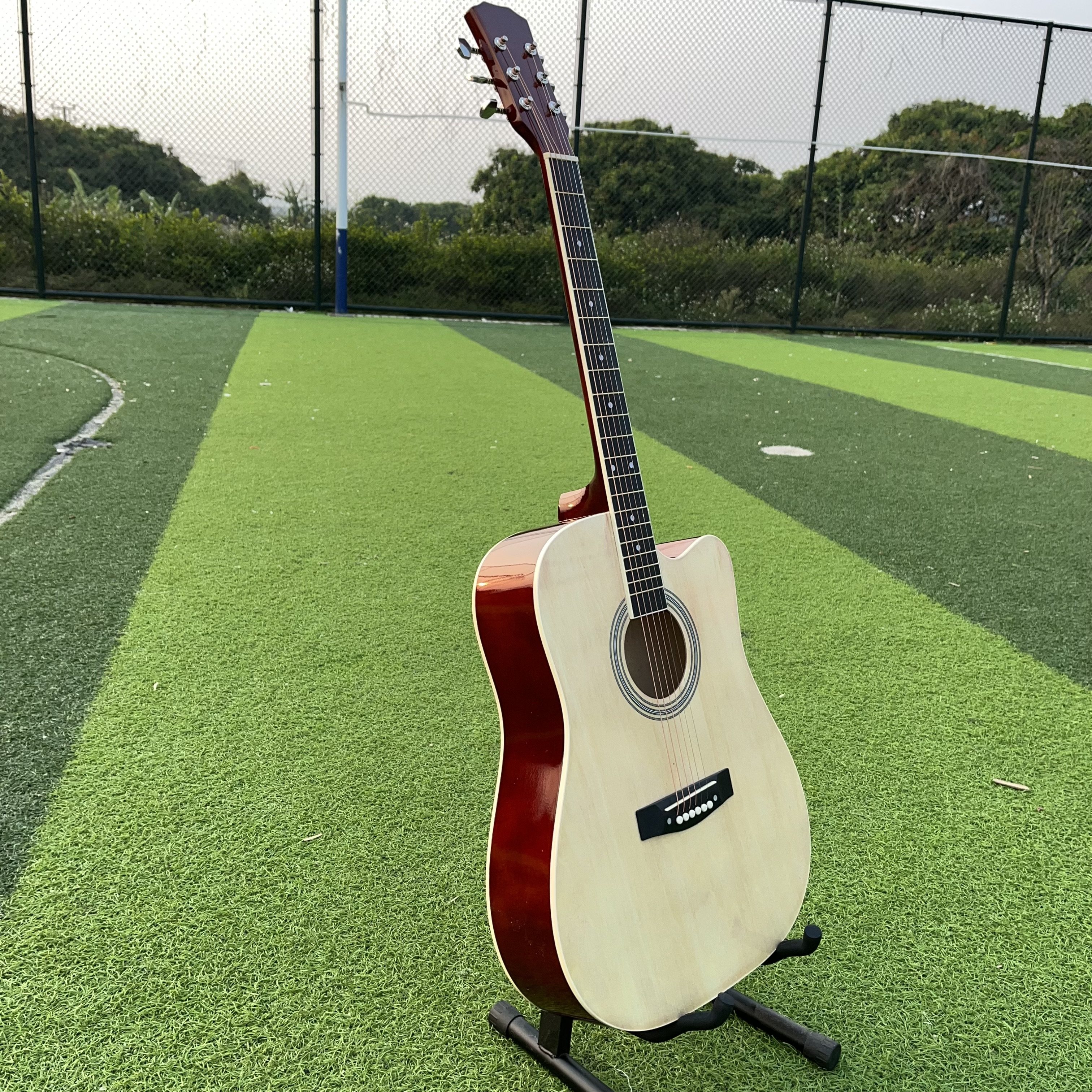 38寸41寸镶边亮光款初学者吉他民谣木吉他新手入门练习琴专业演奏