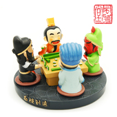 风雅堂三国公仔人物打麻将摆件创意可爱玩偶办公桌家居摆设工艺品