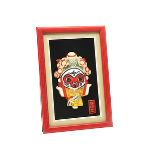 风雅堂 京剧脸谱摆件挂件 泥塑泥人张惠山泥人北京天津纪念品礼品