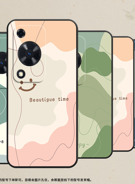 适用华为novaY72s手机壳4G国外版保护壳novaY72磨砂壳色块拼接网红ins蓝绿拼接绿橙色块手机套挂绳文艺国潮