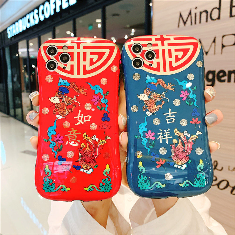 小蛮腰国潮风如意吉祥适用于荣耀V30手机壳p30男女款p40pro带流苏mate40创意电镀mate30硅胶nova5/6se/7软壳