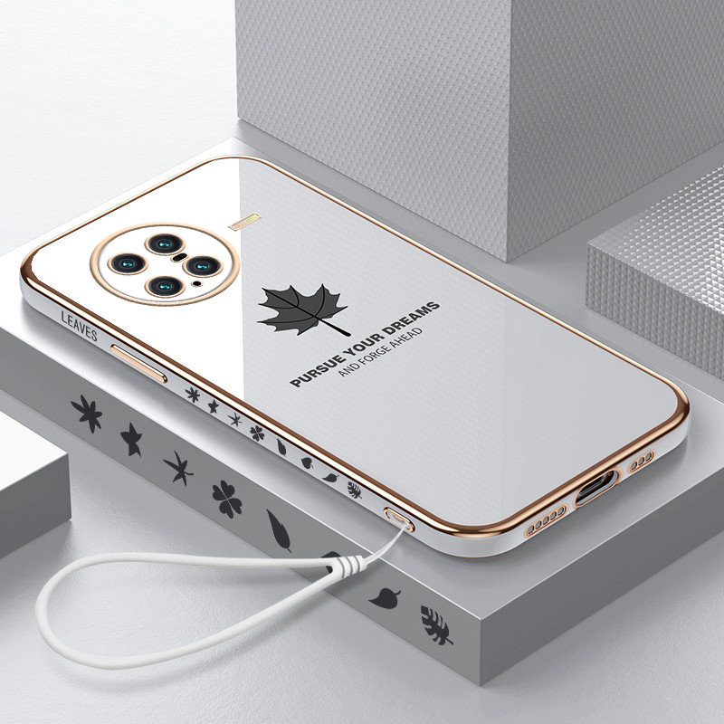 xnote手机壳枫叶电镀高级感